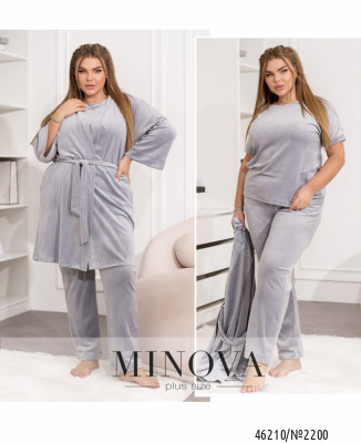 Домашній костюм 3-ка №2200-сірий_minova_7