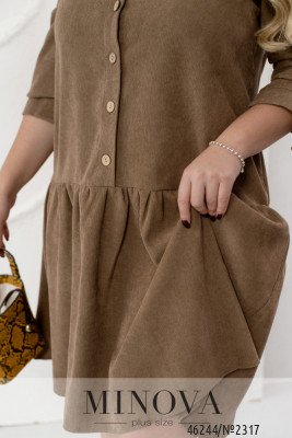 Сукня №2317-світло-коричневий_minova_6