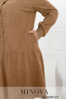 Сукня №2317-світло-коричневий_minova_6
