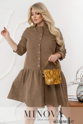 Сукня №2317-світло-коричневий_minova_5