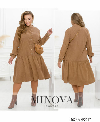 Сукня №2317-світло-коричневий_minova_7