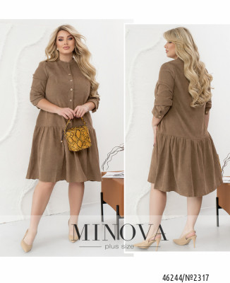 Сукня №2317-світло-коричневий_minova_7