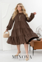 Платье №2326-коричневый
