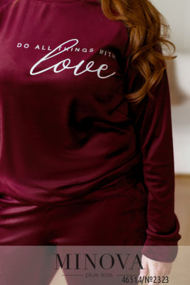 Домашній костюм №2323-бордо_minova_6