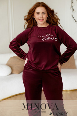 Домашній костюм №2323-бордо_minova_5