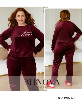 Домашній костюм №2323-бордо_minova_7