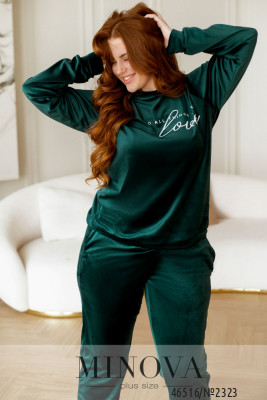Домашній костюм №2323-темно-зелений_minova_5