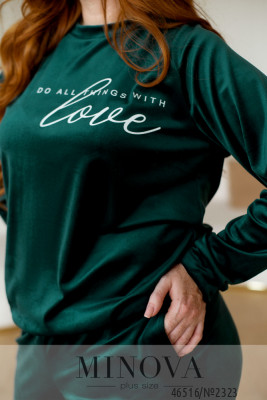 Домашній костюм №2323-темно-зелений_minova_6