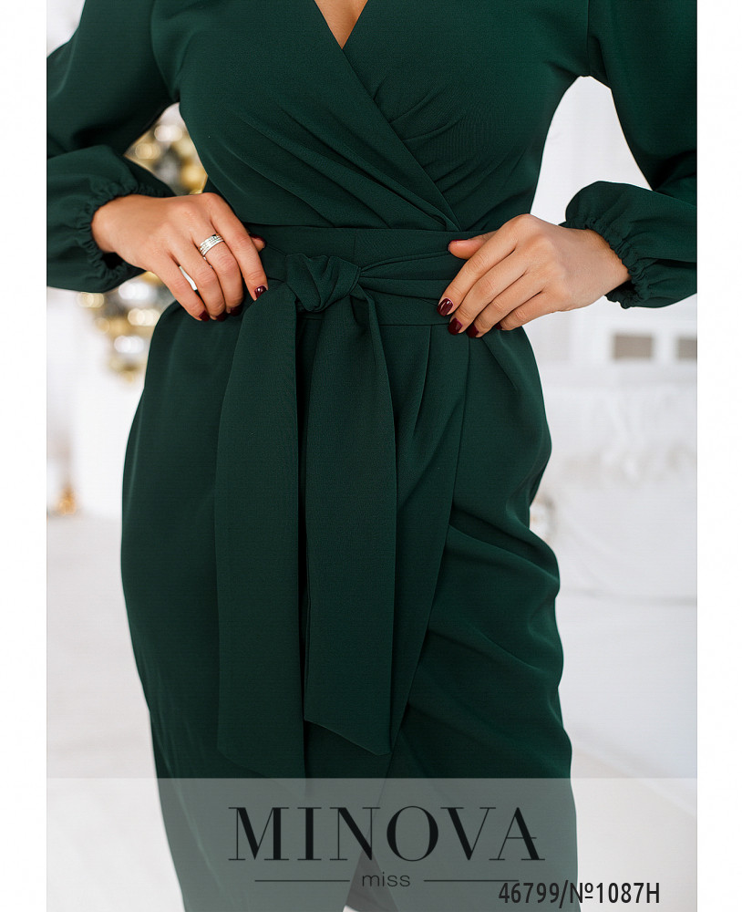 Сукня №1087Н-темно-зелений_minova_3