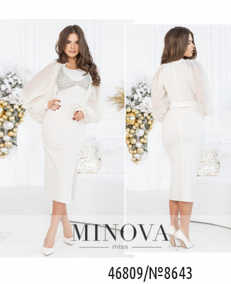 Сукня №8643-молоко_minova_7