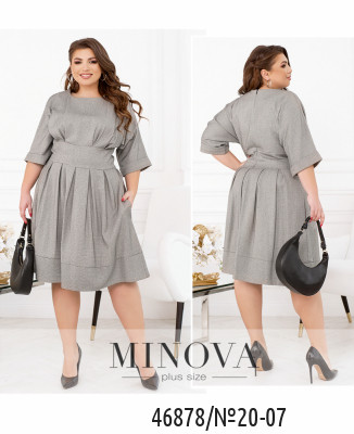 Сукня №20-07-Світло-сірий_minova_7