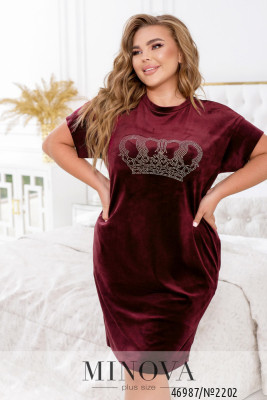 Домашня сукня №2202-бордо_minova_5
