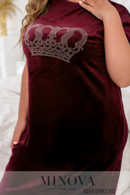 Домашня сукня №2202-бордо_minova_6