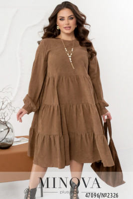 Сукня №2326-світло-коричневий_minova_5