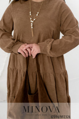 Сукня №2326-світло-коричневий_minova_6