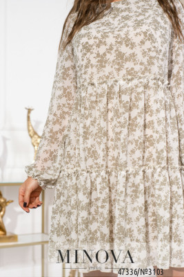 Сукня №3103-білий-бежевий_minova_6