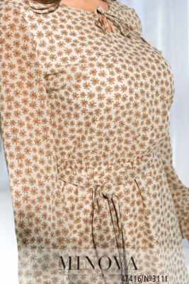Сукня №3111-бежева-квітка_minova_6