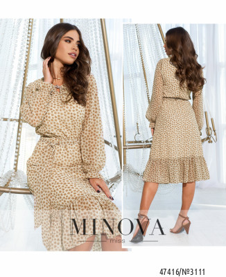 Сукня №3111-бежева-квітка_minova_7