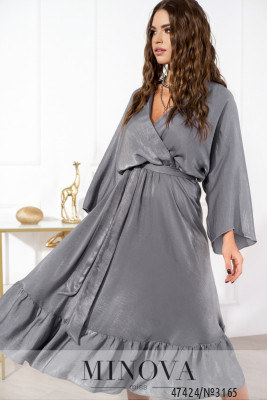 Сукня №3165-сірий