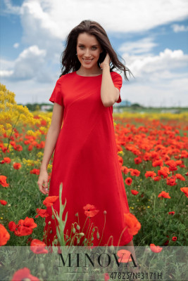 Платье №3171Н-Красный