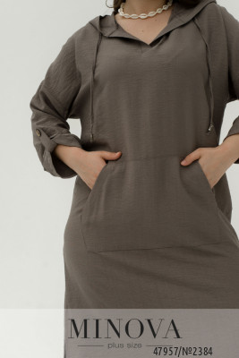Сукня №2384-темно-сірий_minova_6
