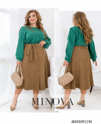 Спідниця №2394-світло-коричневий_minova_7
