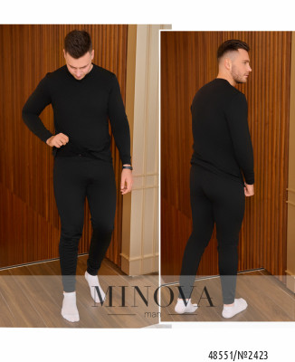 Чоловічий комплект термобілизни №2423-чорний_minova_7