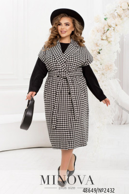 Жилет-пальто №2432-чорний-білий_minova_5