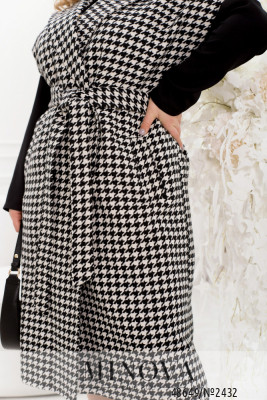Жилет-пальто №2432-чорний-білий_minova_6
