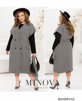 Жилет-пальто №2432-чорний-білий_minova_7
