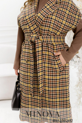 Жилет-пальто №2432-бежевий-чорний_minova_6