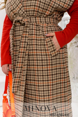 Жилет-пальто №2432-бежевий-коричневий_minova_6