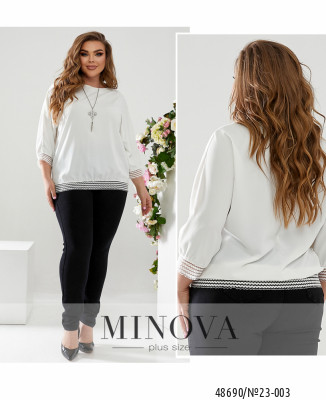 Блуза №23-003-Молочний_minova_7