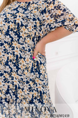 Сукня №2459-синій -жовтий_minova_6