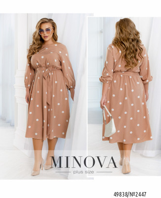 Сукня №2447-світлий бежевий_minova_7