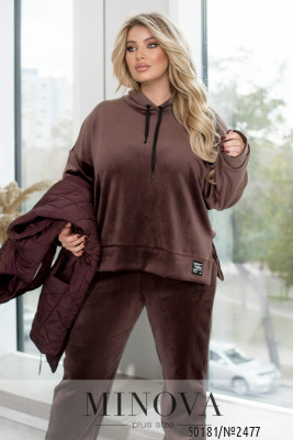 Спортивний костюм 3-ка №2477-шоколадний_minova_5