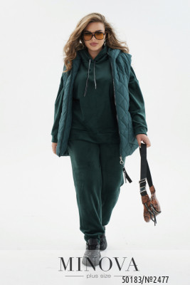 Спортивний костюм 3-ка №2477-зелений_minova_5