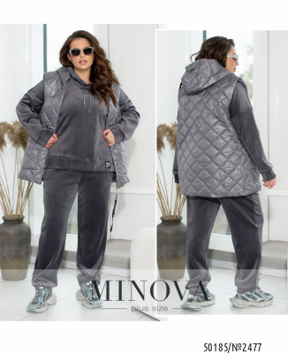 Спортивний костюм 3-ка №2477-графіт_minova_7