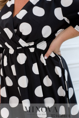 Сукня №8616-чорно- білий горошок_minova_6