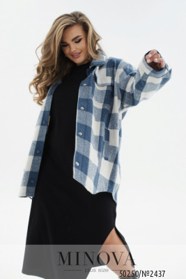Кардиган-сорочка №2437-темно-синій_minova_5