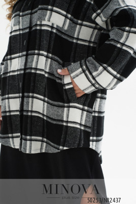 Кардиган-сорочка №2437-чорний_minova_6