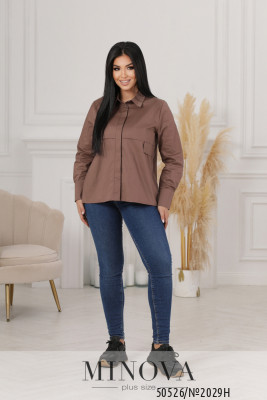 Блуза №2029Н-кавовий_minova_5