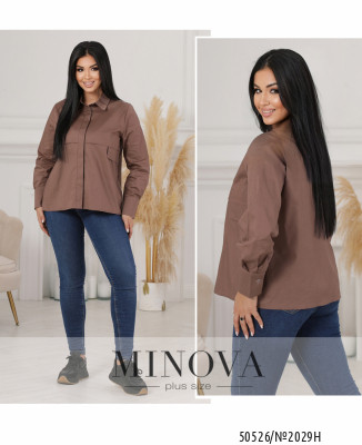Блуза №2029Н-кавовий_minova_6