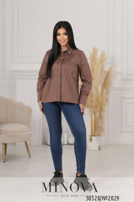 Блуза №2029-кавовий_minova_5