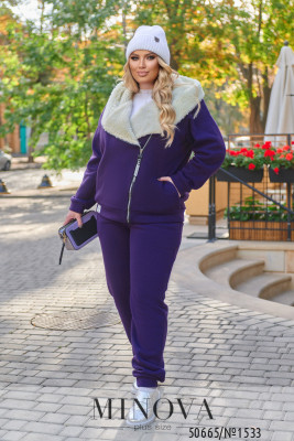 Спортивный костюм №1533-фиолетовый