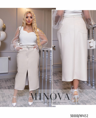 Спідниця №452-бежевий_minova_7