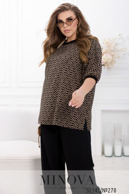 Костюм №270-чорно-бежевий_minova_5