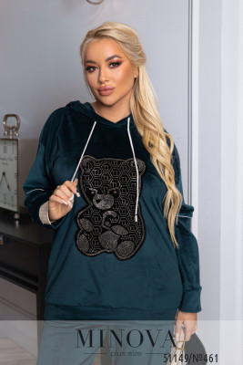 Спортивний костюм №461-темно-зелений_minova_5