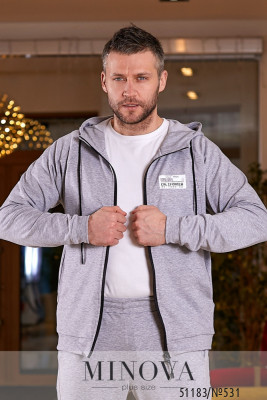 Спортивний костюм №531-світлий меланж_minova_5