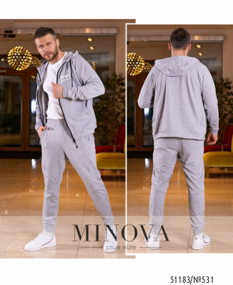 Спортивний костюм №531-світлий меланж_minova_7